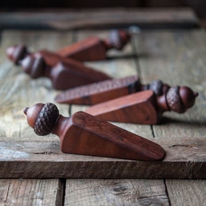 Acorn Doorstops, Set of 2 Door Wedges, Wood Door Stop Set, Wood Door Holder, Stocking Stuffer, Hostess Gift, Housewarming Gift