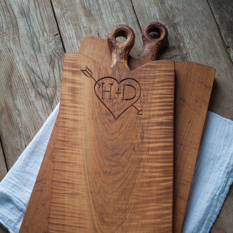 Personalized Cutting Board, Custom Breadboard, Couples Gift, Serving Board, Custom Wedding Shower Gift image 3