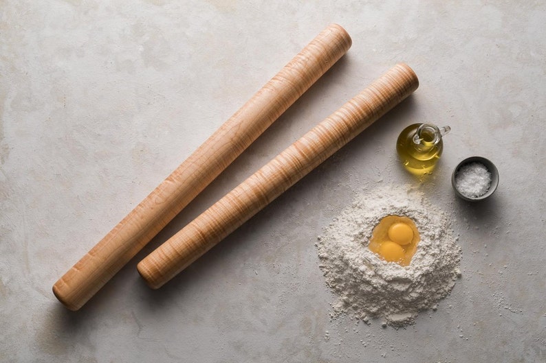 Long Pasta Rolling Pin, Pasta Roller, Food Prep, Home Chef, Gourmet Kitchen image 2