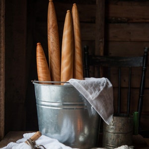 French Rolling Pin, Tapered Rolling Pin, Wooden Rolling Pin, Kitchen and Gourmet image 2