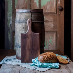 Walnut Lunch Board, French Breadboard, Breakfast Board, Cheese Platter, Serving Board, Table Plank image 5