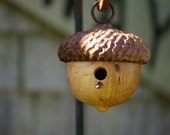 Woodland Acorn Birdhouse, Decorative Birdhouse, Rustic Decor, Naturalist