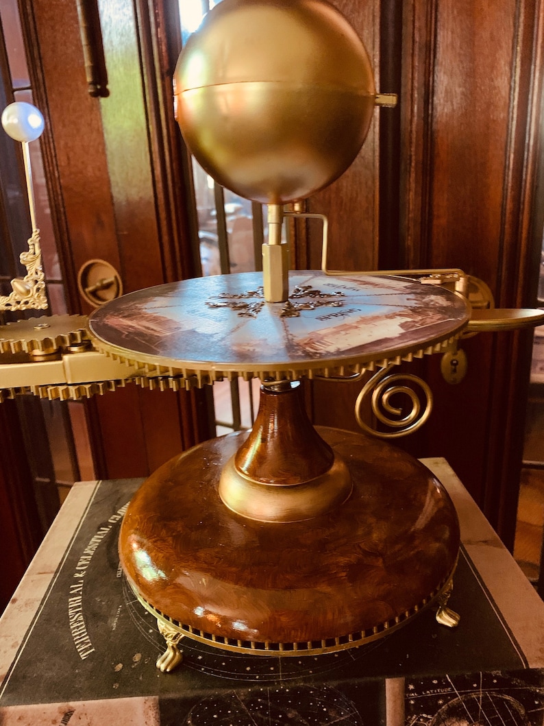 Gothic Steampunk Victorian Four Seasons Tellurian Orrery, Orbiter image 8