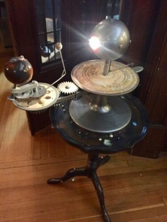 Steampunk Orwellian Sun Moon Earth Tellurian Orrery Solar System Model