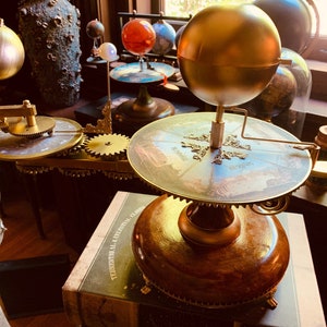 Gothic Steampunk Victorian Four Seasons Tellurian Orrery, Orbiter image 10