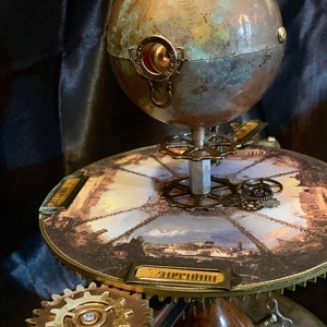 FLASH SALE Jules Verne Inspired Steampunk Orrery Solar System Planetarium Solar System STEM Astronomy image 5