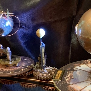 FLASH SALE Jules Verne Inspired Steampunk Orrery Solar System Planetarium Solar System STEM Astronomy image 3