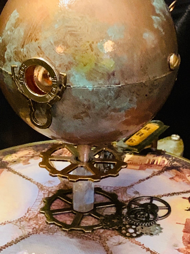 FLASH SALE Jules Verne Inspired Steampunk Orrery Solar System Planetarium Solar System STEM Astronomy image 2