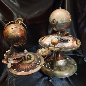 VENTE FLASH Inspiré de Jules Verne Steampunk Orrery Système solaire Planétarium Système solaire astronomie