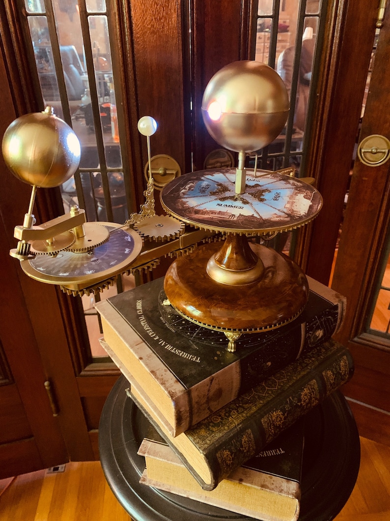 Gothic Steampunk Victorian Four Seasons Tellurian Orrery, Orbiter image 6