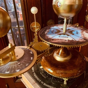 Gothic Steampunk Victorian Four Seasons Tellurian Orrery, Orbiter