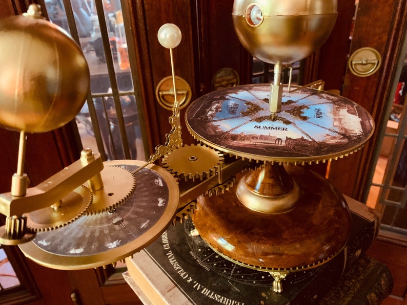 Gothic Steampunk Victorian Four Seasons Tellurian Orrery, Orbiter image 1