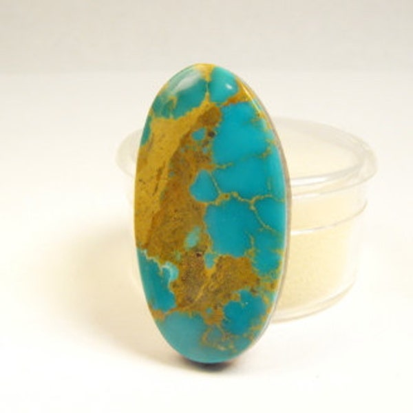 Turquoise cabochon Kingman Enhanced