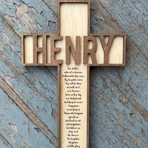 Personalized Lord&#39;s Prayer Cross: Christian Home Decor