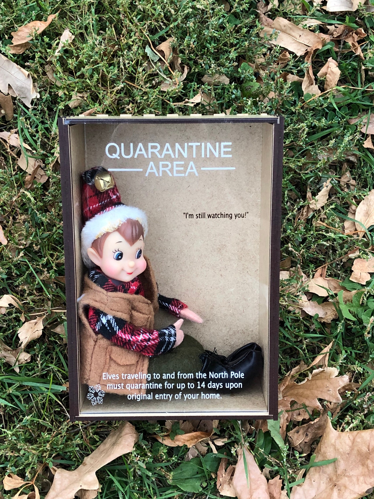 Elf Quarantine Box Elf Isolation Box Christmas Elf Santas - Etsy