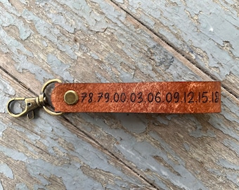 Custom Leather Keychain: Personalized Veg Leather Key Fob