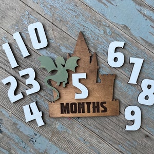 Dragon Baby Milestone Marker: Wooden Castle, Year of the Dragon