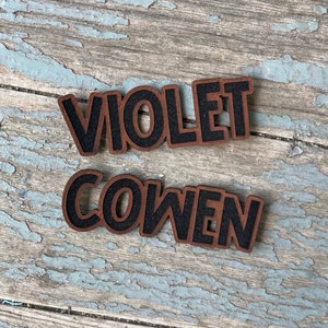 Iron on Patch, Leather Patch, DIY Leather Patch, Name Patch, Personalized Leather Patch, Engraved Leather Patch, Faux Leather Patch