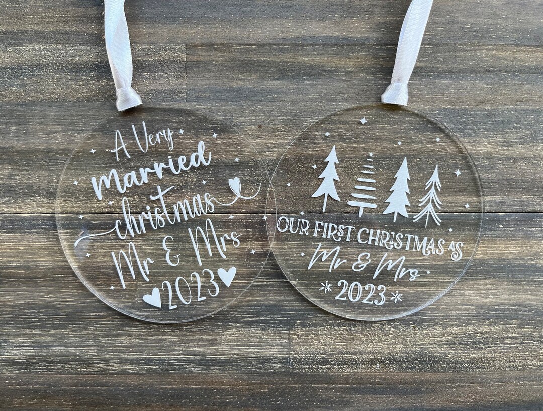 New Home Ornament, Just Married Christmas Ornament, Personalized Ornament, Christmas Orniment