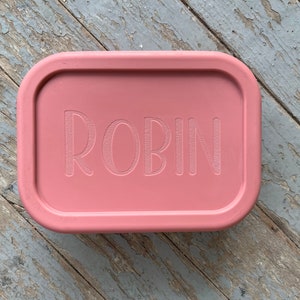 Silicone Bento Box, Personalized Bento Box, Lunch Box, Kids Lunch Box, Silicone Lunch Box, Toddler Snack Box, Meal Prep Box