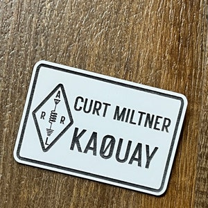 Ham Radio Name Badge, Amateur Radio Operator Name Badge, Call sign Badge, Custom Call sign name Badge, Amateur Radio