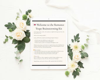 Romance Writing Worksheet | Trope Planner PDF | Plot Your Romance Arc | Printable Story Planning Kit for Romance Writers