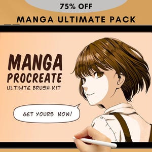 Procreate Brushes: Ultimate Anime and Manga Kit, 20+ Brushes for Nature, Anatomy, Hair, Chibi, Textures, and Effects