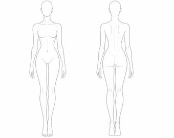 男性および女性向けファッションデザインテンプレート