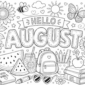 August and September coloring pages