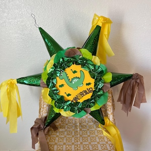 Personalized Dinosaur Piñata with Name – Kids’ Party, Birthday Decoration – Handmade