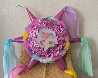 Fairy Pinata - Girls Birthday Party, Enchanted Fairy Theme, Magical Celebration, Handmade Star Decoration