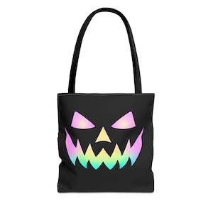 Spooky Rainbow Halloween-draagtas: milieuvriendelijke polyester shopper