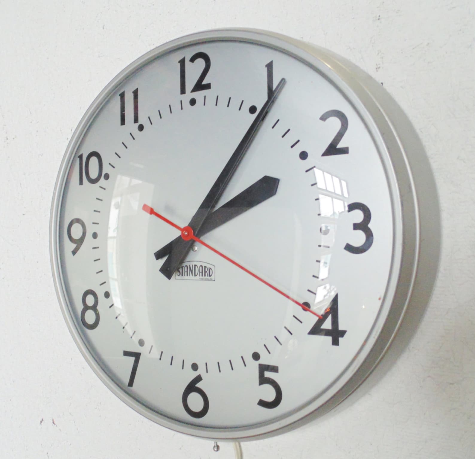 Vintage Industrial School Wall Clock Electric Standard Etsy