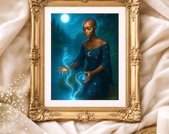 FIREDANCE - Art Print Wild Women Circle Full Moon Witchy