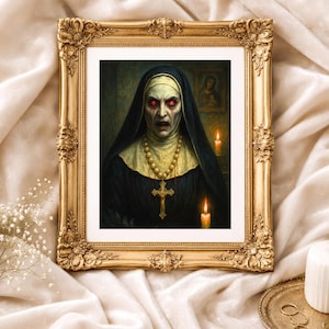 Possessed Nun – Gothic Horror Art Print image 1