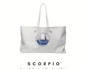 Borsa da weekend Scorpione - Borsa da viaggio e da spiaggia con zodiaco scandinavo - Regalo astrologico