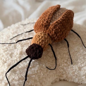 Crochet Cockroach Plush | Funny Gag Gift | Amigurumi Cockroach | Weird Plush Toy | Handmade Bug | Prank Gift