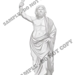 Mythology Clip Art Bundle – Roman/Greek Gods & Goddesses Watercolor Statues PNG Pack