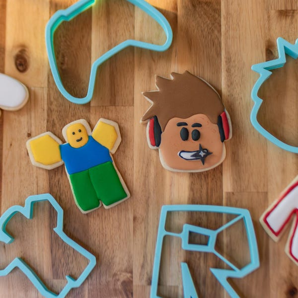 Roblox -Inspired Cookie Cutter Set: Gamer Party Favors, Food-Safe PLA