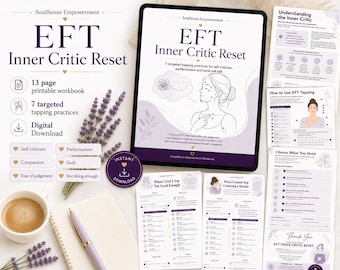 Inner Critic Workbook | EFT Tapping for Negative Self Talk, Perfectionism and Self Compassion