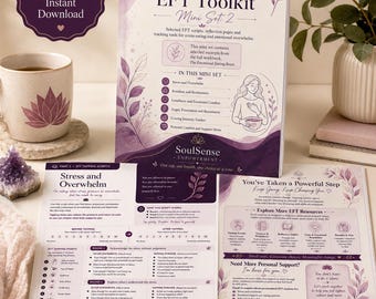 Stress Eating EFT Toolkit | Emotional Regulation, Tapping Scripts, Tracker (PDF Download)
