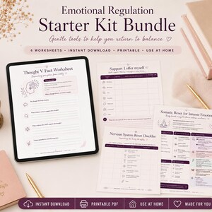 Emotional Regulation Worksheets for Adults | Anxiety Coping Skills (Digital Download) image 4