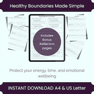 Boundaries Cheat Sheet | How to Set Healthy Boundaries | Printable Boundary Scripts