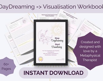 Grounding Techniques Workbook | Daydream to Visualisation Journal for Maladaptive Daydreaming, Dissociation and Emotional Regulation