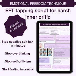 EFT Tapping Script for Harsh Inner Critic | Stop Negative Self Talk (Digital Download)