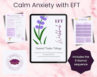 EFT Tapping w celu łagodzenia lęku | Zeszyt ćwiczeń technik uwalniania emocjonalnego | Stres | Regulacja emocji