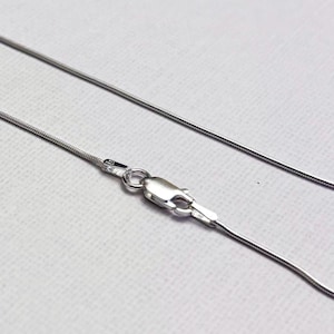Solid Sterling Silver Snake Chain, 925 Sterling Silver Chain Necklace - Finished Silver Chain, 14 - 16 - 18 - 20 - 22 - 24 inch