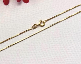18K Gold Vermeil Chain, Layered Neckace Chain, Finished Chain, Italian Quality 14-16-18-20-22-24 inch