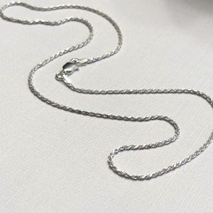 Silver Chain Necklace, Solid Silver   hypoallergenic Chain, Minimalist Chain For Woman, Men, Kids, 925 Sterling Silver Chain