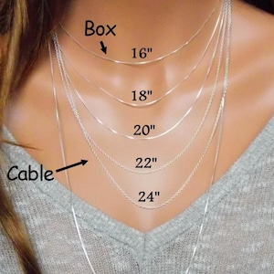 Silver Chain Necklace, Sterling Silver Chain, Finished Silver Chain, Solid 925 Plain Silver Chain 14 - 16 - 18 - 20 - 22 - 24 - 30 -36 inch